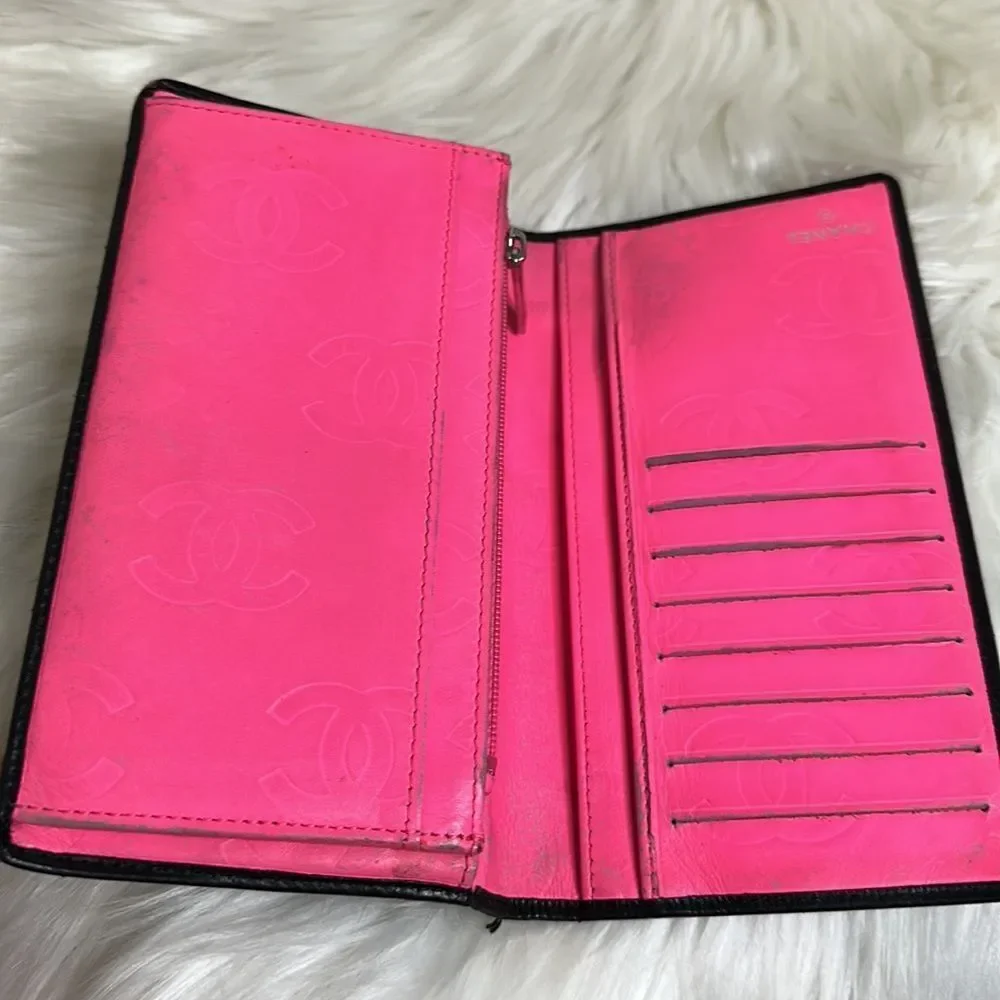 💯Authentic Chanel Bifold  Quilted Long Wallet 🍀